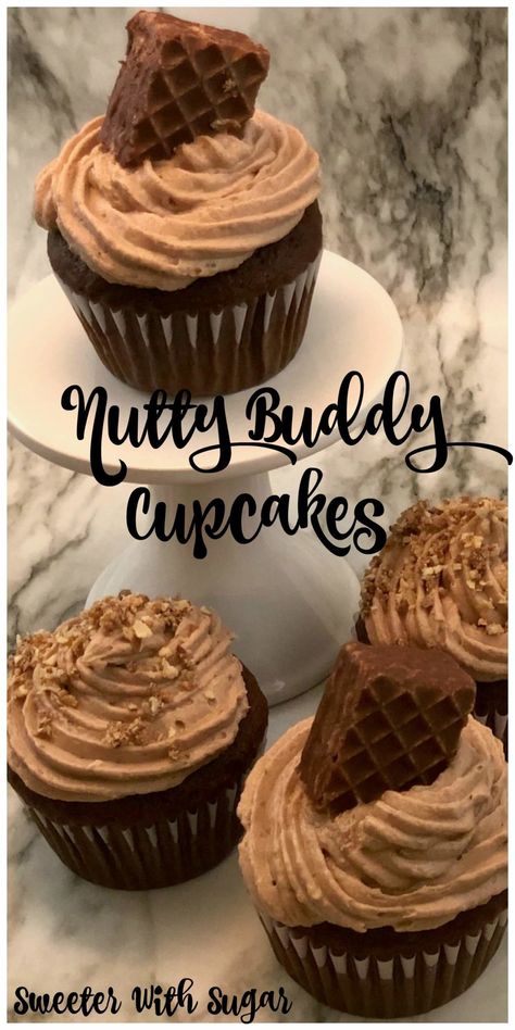 Nutty Buddy Cupcakes, Bakery Goods Desserts, Little Debbie Desserts, Nutty Buddy Dessert, Nutty Buddy Cake, Little Debbie Recipes, Buddy Bars, Debbie Cakes, Little Debbie Snack Cakes