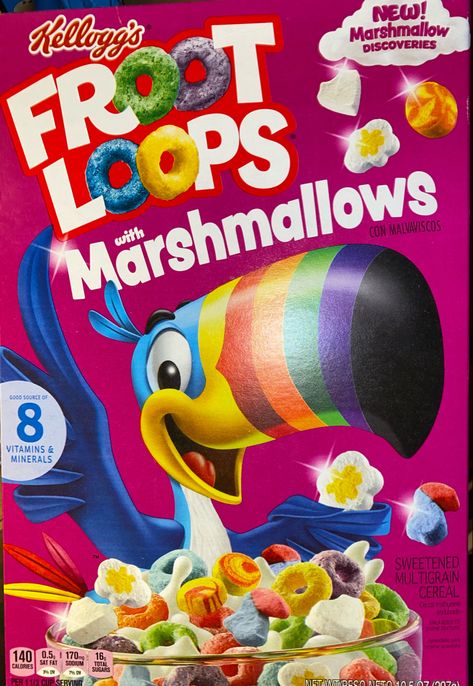 Peeps Cereal, Froot Loops Cereal, Paper Squishies, Froot Loop, Fruit Loops Cereal, Marshmallow Cereal, Cereal Packaging, Korean Store, Paper Squishy