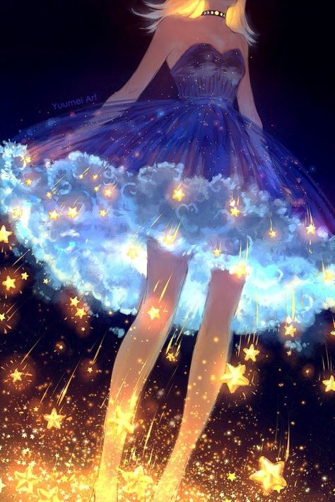 Translucent Dress, Yuumei Art, Aho Girl, Rain Dress, Cloud Illustration, Ball Aesthetic, Shoot The Moon, Cloud Drawing, Dress Aesthetic