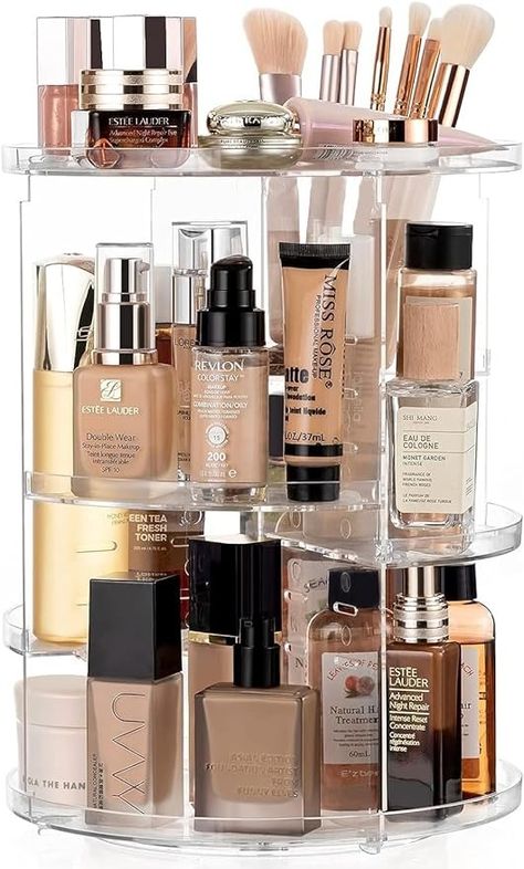 Amazon.com: HBlife 360 Rotating Makeup Organizer Large Capacity Carousel Adjustable Revolving Perfume Organizer Skincare Organizers Cosmetic Storage Spinning Holder for Vanity, Clear : Beauty & Personal Care Rotating Makeup Organizer, Perfume Organizer, Cosmetic Organiser, Estee Lauder Advanced Night Repair, Care Organization, Perfume Organization, Cosmetic Display, Advanced Night Repair, Skincare Organization