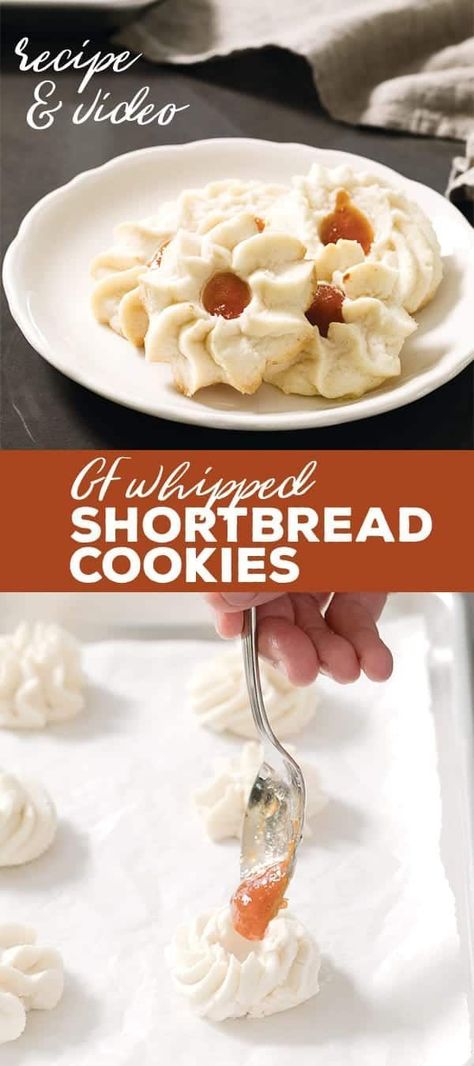 These gluten free whipped shortbread cookies are light as air and melt in your mouth. The best cookies in the world are made with only 4 ingredients! #shortbread #glutenfree #gf Best Cookies In The World, Whipped Shortbread, Whipped Shortbread Cookies, The Best Cookies, Best Cookies, Gluten Free Christmas, Shortbread Cookie Recipe, Gf Desserts, Gf Recipes