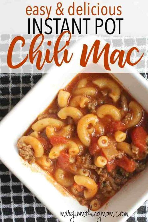 Chili Mac Instant Pot, Perogie Casserole, Instant Pot Chili Mac, Easy Instant Pot Chili, Pressure Cooker Chili, Chili Macaroni, Mac Chili, Instant Pot Recipes Easy, Casserole Bake