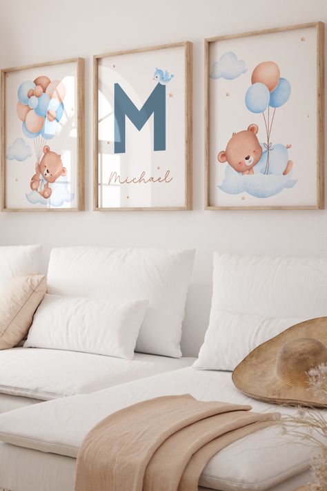 Welcome to our cuddly corner of creativity, where imagination meets charm! Introducing our adorable set of three custom name teddy bear nursery prints, perfect for adding a touch of whimsy and warmth to your little one's space.Transform your little one's room into a cozy haven of creativity and comfort with our custom name teddy bear nursery prints. Order yours today and let the magic begin! Teddy Bear Nursery Decor, Custom Teddy Bear, Teddy Bear Nursery, Doll Bear, Bear Nursery Decor, Teddy Bear Print, Nursery Name Sign, Bear Nursery, Kids Wall Art