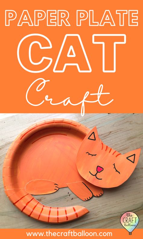 Paper plate cat craft for kids Cat Art And Craft Preschool, Kitten Craft Preschool, Kitten Crafts For Kids, Cat Activities For Toddlers, Preschool Cat Crafts, Cat Projects For Kids, Cat Activity For Kids, Cat Art Preschool, Cat Activities For Kids