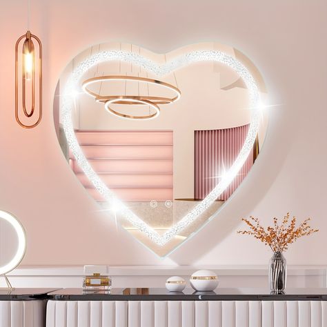 Faster shipping. Better service Car Visor Mirror, Bathroom Mirror With Lights, Led Vanity Mirror, Crushed Diamonds, Led Bathroom Mirror, Heart Mirror, Bathroom Mirror Lights, Makeup Vanity Mirror, Led Bathroom