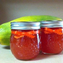 Fresh Papaya Jam - Allrecipes.com Papaya Jam, Bahamian Recipes, Philippine Recipes, Fermenting Recipes, Preserved Food, Jar Desserts, Papaya Recipes, Guava Jam, Strawberry Freezer Jam