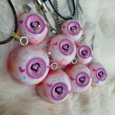 The eyeball can be customized! You can customize your eyeball accessories by taking a high-definition eye picture (human eyes, pet eyes, including the eyes of any anime character). The eyeball can be made into necklaces, earrings, keychains and bracelets. For details, please click this link👇 https://specterbazaar.etsy.com/ca/listing/1764583188/personalized-custom-eye-jewelry ✌️Optional: All eyeballs can be made into necklaces and keychains. The default is to make necklaces, and the chain style Goth Resin Jewelry, Eyeball Character, Eyeball Jewelry, Eyeball Necklace, Clay Charm Necklace, Eyes Necklace, Eyeball Earrings, Eye Accessories, Skull Accessories