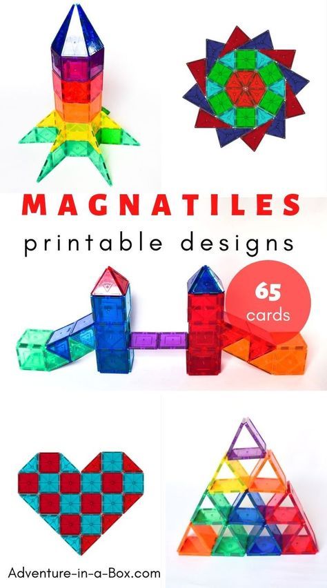 Looking for new Magna Tiles designs to try? Here are our favourite Magna Tile ideas to build, with printable cards for inspiration. #homeschool #homeschooling #magnatiles #stemactivities Magna Tiles, Tiles Designs, Magnetic Tiles, Toddler Play, Kids Learning Activities, Toddler Learning Activities, Toddler Fun, Preschool Learning Activities, Tile Ideas