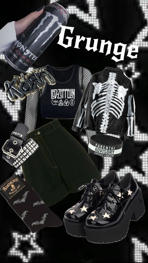 Grunge aesthetic outfit masc Grungecore Outfits, Grunge Emo Outfits, Alt Outfits Aesthetic, Edgy Outfits Grunge, Y2k Grunge Aesthetic, Emo Outfit Ideas, Masc Outfits, Biker Aesthetic, Grunge Guys