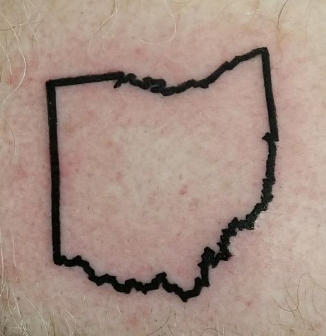 No matter where I roam, Ohio will always be my home. I got a tattoo of the heart of it all permanently etched over my heart. Another great piece from Phil Morgan at RLMG Ohio Tattoo Ideas, Tattoo Drawing Ideas, Ohio Tattoo, Map Tattoo, Ohio Map, Map Tattoos, Cleveland Ohio, Piercing Tattoo, Get A Tattoo