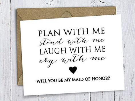 19 Creative Ways to Ask “Will You Be My Maid of Honor?” | TheKnot.com Maid Of Honor Ideas, Ask Your Bestie, Ways To Ask Bridesmaids, Honor Quotes, Bridesmaid Quotes, Bridesmaid Groomsmen Gifts, Made Of Honor, Be My Maid Of Honor, Asking Bridesmaids