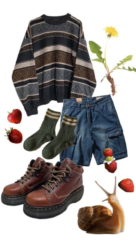 🐌 Indie Fashion Aesthetic, Goblincore Aesthetic Outfits, Goblincore Clothes, Indie Fits, Goblincore Aesthetic, Job Clothes, Alt Clothes, Earthy Outfits, Dad Fashion