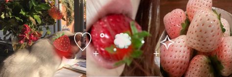 Strawberry Twitter Banner, Strawberry Twt Header, Strawberry Header Aesthetic, Strawberry Widget Medium, Strawberry Cover Photo, Cherry Banner Discord, Strawberry Aesthetic Banner, Strawberry Discord Banner, Strawberry Banner Gif