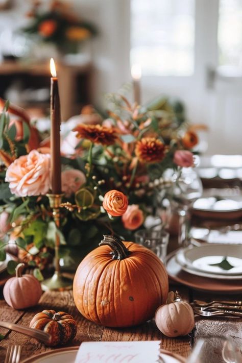 Discover exceptional Thanksgiving theme designers transforming your holiday with creative and festive decor. Get inspired for this season's celebrations! Dinner Table Fall Decorating Ideas, Thanksgiving Tablescapes 2024, Fall Dinner Party Tablescape, Theme Design Ideas, Baby Shower Fall Theme, Table Setup Ideas, Thanksgiving Tablescapes Ideas, Thanksgiving Tablescapes Elegant, Autumn Dinner Party