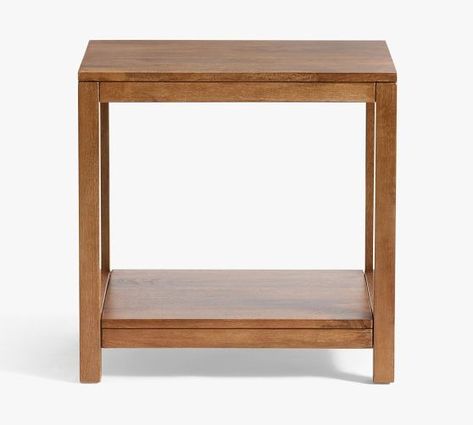 Wooden End Tables & Side Tables | Pottery Barn Wooden End Tables, Table Wood, Side Table Wood, Accent Tables, Wood Metal, Side Tables, Accent Table, Seating Area, Pottery Barn