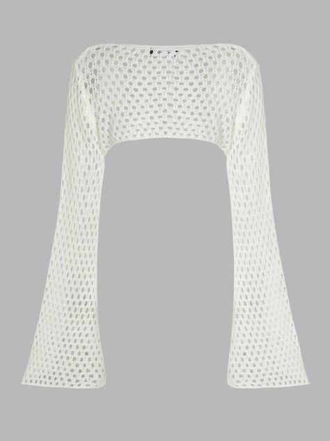 Midnight Veil Ultra-Cropped Long Sleeve Shrug from Cider White or light purple/ violet Styling Shrugs, Crop Top Pattern Free, Ladies Blouses And Tops, Top Pattern Free, Cider Tops, White Shrug, Ladies Blouses, Long Sleeve Shrug, Sleeve Shrug