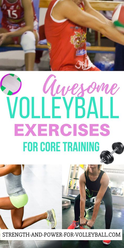 Volleyball Conditioning Workouts Gym, Volleyball Core Workouts, Workouts For Volleyball Players, Volleyball Plyometrics, Volleyball Exercises, Volleyball Terms, Exercises For Core, Plyo Workouts, Training Volleyball