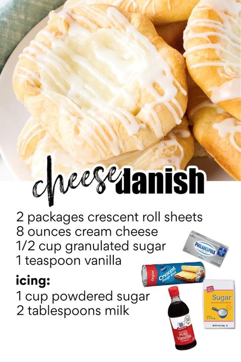 Easy Cheese Danish, Rhodes Dinner Rolls, Cheese Danish Recipe, Danish Recipe, Simply Stacie, Cream Cheese Danish, Cheese Danish, Easy Cheese, Danish Food