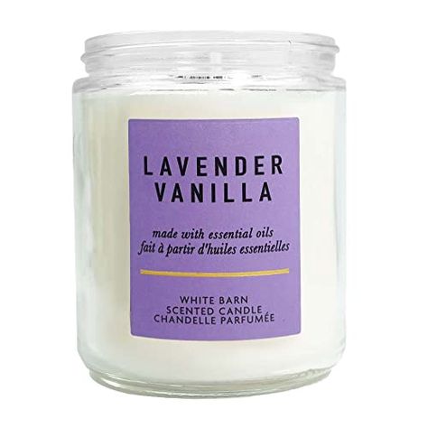 Bath and Body Works Lavender Vanilla Medium One Wick Candle. 7 Oz. Bath And Body Works Lavender, Lavender Vanilla Candle, Lavender Vanilla, Vanilla Candle, White Barn, Wick Candle, Bath And Body Works, Body Works, Bath And Body