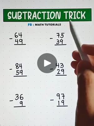 Subtraction Tricks, Addition Tricks, Mental Math Tricks, Teaching Subtraction, Maths Tricks, Math Hacks, Mental Maths Worksheets, Abacus Math, Math Addition Worksheets