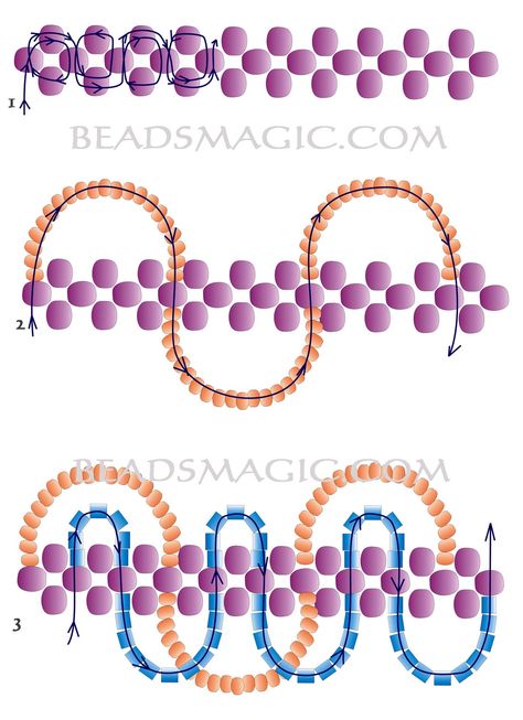 Kalung Manik-manik, Seed Bead Tutorials, Pola Manik, Gelang Manik-manik, Motifs Perler, Diy Jewelry Unique, Pola Gelang, Bead Charms Diy, Beaded Necklace Diy