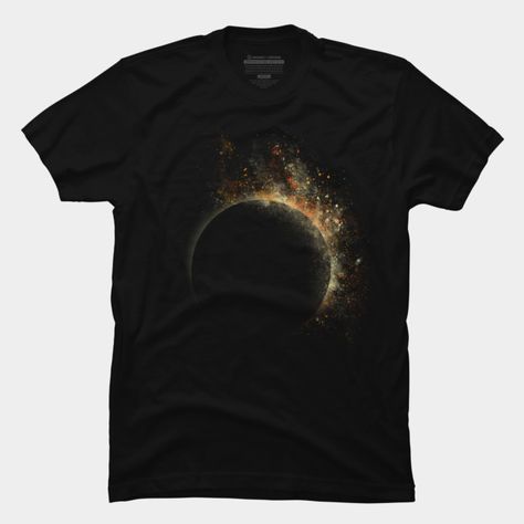 Eclipse T-Shirt Bleach Painting, Tshirt Design Diy, Bleaching Clothes, Strega Fashion, How To Tie Dye, Bleach Tie Dye, Bleach T Shirts, Tshirt Design Inspiration, Cute Shirt Designs