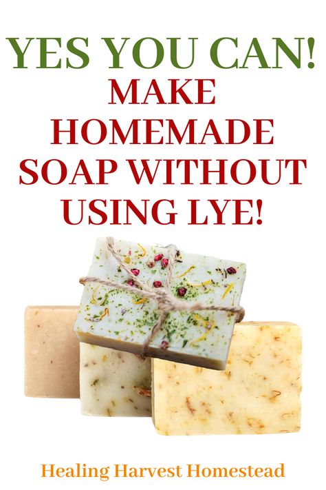 All Natural Soap Base, Lye Substitute For Soap, Homemade Soap No Lye, How To Make Natural Soap For Beginners, Baking Soda Soap Recipe, Soap Wrapping Paper, Diy Soap Base Recipes, Mushroom Soap Bar, How To Make Homemade Soap