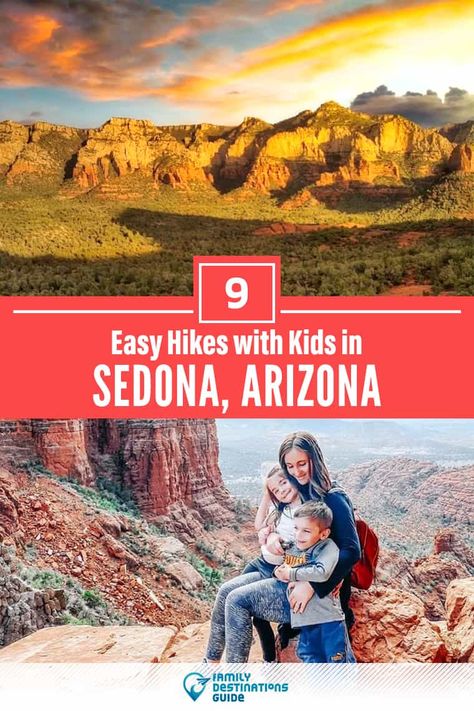 Sedona Easy Hikes, Sedona Az Hikes, Grand Canyon Vacation With Kids, Day Trip To Sedona Arizona, Sedona Hikes With Kids, Things To Do In Sedona With Kids, Sedona Arizona Things To Do In With Kids, Easy Hikes In Sedona, Sedona Family Vacation