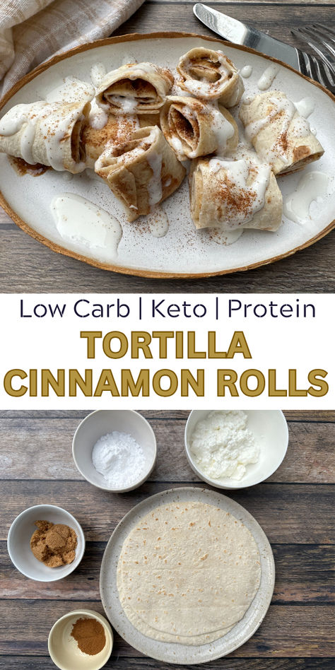 These sweet, low-carb tortilla cinnamon roll ups satisfy cravings for cinnamon rolls in minutes. Plus, they're healthier and higher in protein. Low Carb Tortilla Recipe Sweet, Keto Tortilla Cinnamon Rolls, High Protein Low Carb Pinwheels, Low Carb Cinnamon Rolls Easy, Cinnamon Sugar Tortillas Roll Ups, Keto Cinnamon Rolls Tortillas Air Fryer, Low Carb Tortilla Snacks, Tortilla Cinnamon Roll Bites Air Fryer, Low Carb Tortilla Cinnamon Roll Ups