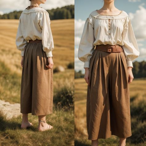 Fantasy Outfits Peasant, Pirate Shirt Pattern Women, Poor People Clothes, Midevil Peasant Clothes, Renisance Festival Outfit Plus Size, Kitchen Witch Fashion, Fantasy Peasant Outfit, Historybounding Medieval, Midevil Inspired Modern Outfits