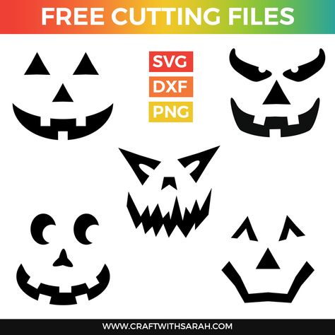 Free Svgs For Cricut, Hair Bow Templates, Pumpkin Face Templates, Pumpkin Face Svg, Pumpkin Face Designs, I Release, Face Template, Free Svgs, Dinosaur Wall Art