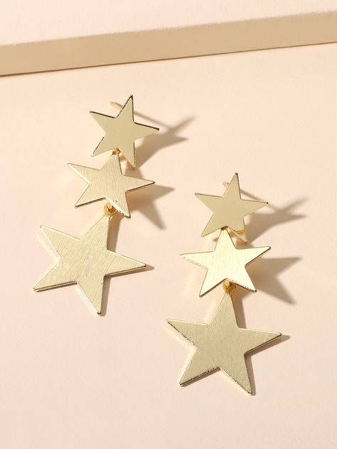 Star Decor Drop Earrings Gold Star Accessories, Star Earrings Gold, Eras Tour Earrings, Concert Earrings, Star Earrings Dangle, Starfish Decor, Iron Woman, Gold Star Earrings, Star Decor