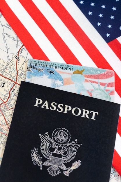 Green card and passport above view | Free Photo #Freepik #freephoto #still-life #passport #flat-lay #legal-document Greencard Usa Approved, American Visa Approved, Greencard Usa Photo, Greencard Usa Aesthetic, Us Citizenship Aesthetic, Citizenship Aesthetic, Documents Aesthetic, American Visa, American Passport