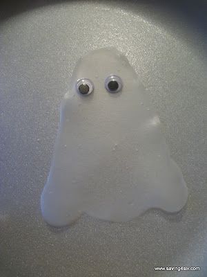 Glue Ghosts - Saving 4 Six Glue Ghost Craft, Glue Ghosts, Diy Window Clings, How To Make Glue, Halloween Activities Preschool, Ghost Crafts, Halloween Ghost Decorations, Ghost Diy, Elmer's Glue