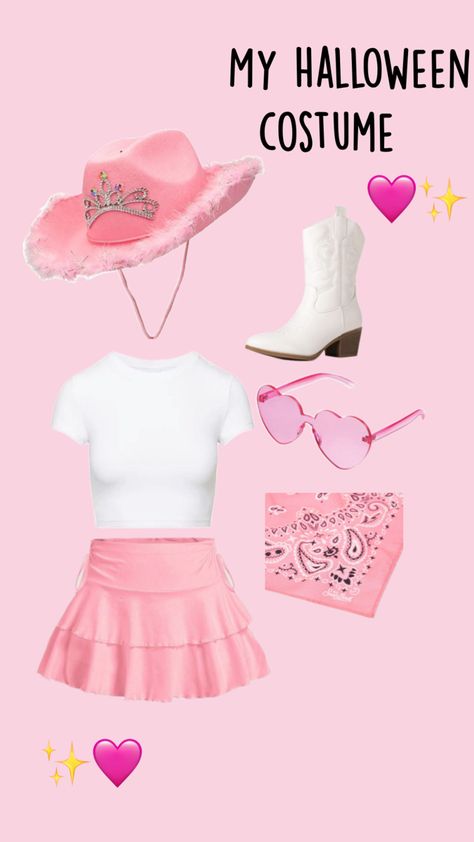 Preppy Halloween Costume For 1 Person, Cute Preppy Halloween Costumes, Pink Cowgirl Halloween Costumes, Cute Cowgirl Outfits Halloween, Preppy Halloween Costume For 2, Preppy Cowgirl Halloween Costume, Preppy Costume Ideas, Preppy Costume, Preppy Halloween Costume