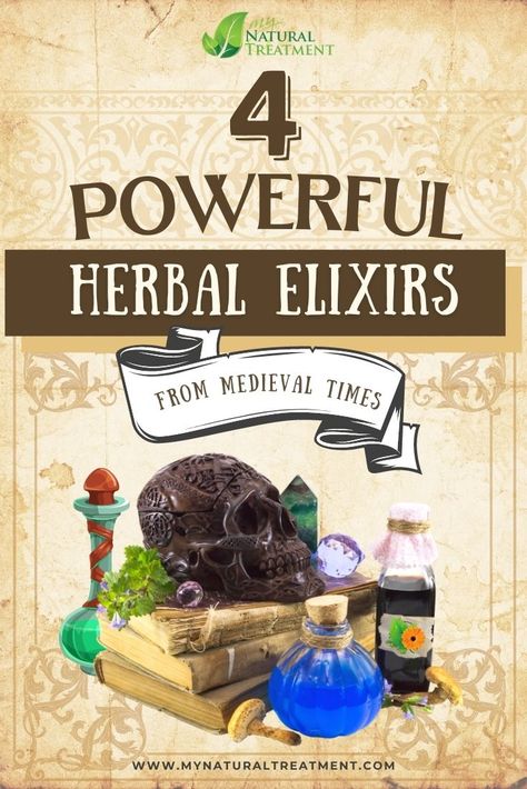 4 Powerful Herbal Elixir Recipes from Medieval Times and Their Use #herbalelixir #elixir #elixirs How To Make Herbal Elixirs, Herbal Elixir Recipes, Elixers Herbal, Elixer Recipes, Herbal Preparations, Elixir Recipe, Herbal Vinegar, Dried Hibiscus Flowers, Elixir Of Life