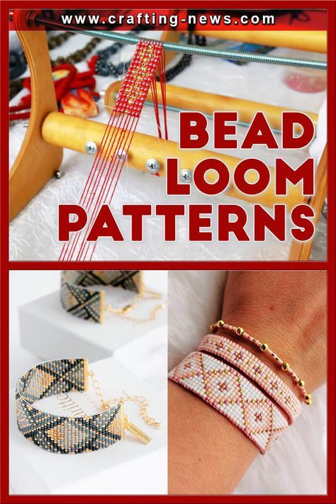 21 Bead Loom Patterns 1 Free Seed Bead Loom Patterns, Hat Beading Pattern, Jewel Loom Patterns Free, Beading On A Loom, How To Use Bead Loom, Beaded Bracelet Patterns Free, Diy Beading Loom How To Make, Free Bead Loom Bracelet Patterns, How To Loom Bead