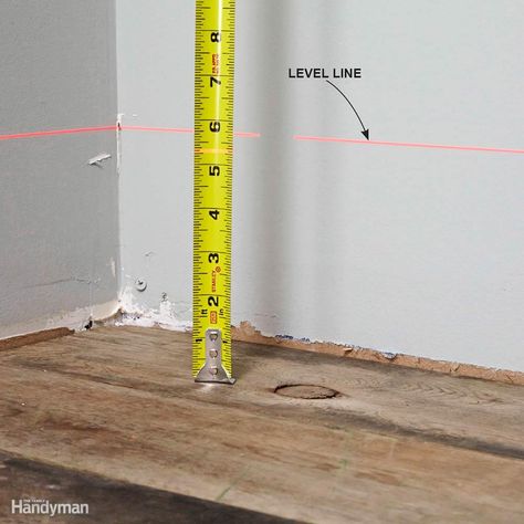 Laser Level How To Use, Kitchen Cabinet Installation, Cabinet Woodworking Plans, Cabinet Installation, Diy Handyman, Tool Tips, Woodworking School, Laser Beam, Laser Levels