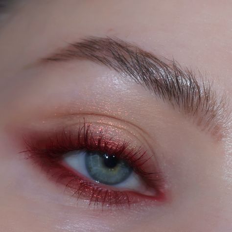 it has once again been a Week 🫡 @gamebeauty pyro PR @colourpopcosmetics left on red mascara @clionadhcosmetics halo 🏷️ #cppartner #colorfulmakeup #indiemakeup #funmakeup #redmascara #eyemakeup #selftaughtmua 🔍 indie eyeshadow red makeup colourpop clionadh Red Mascara, Western Makeup, Red Eyeshadow Makeup, Red Makeup Looks, Makeup Collage, Red Eye Makeup, Indie Makeup, Eye Makeup Styles, Rave Makeup