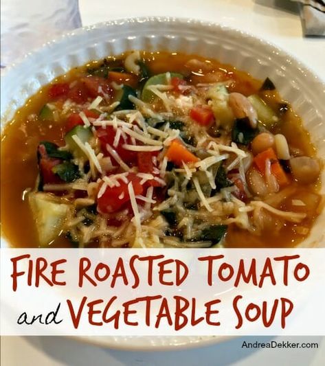 Roast Vegetable Soup Recipe, Roasted Soup, Fire Roasted Tomato Soup, Vegetable Soup Crock Pot, Roasted Vegetable Soup, Soup Tomato, Cheesy Potato Soup, Roasted Tomato Soup, Tomato Vegetable