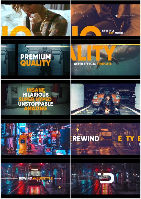 Rewind Lifestyle Trailer Template on Behance Trailer Design, Presentation Deck, Video Trailer, Title Design, Lifestyle Art, Brand Promotion, Pitch Deck, After Effects Templates, Deck Design