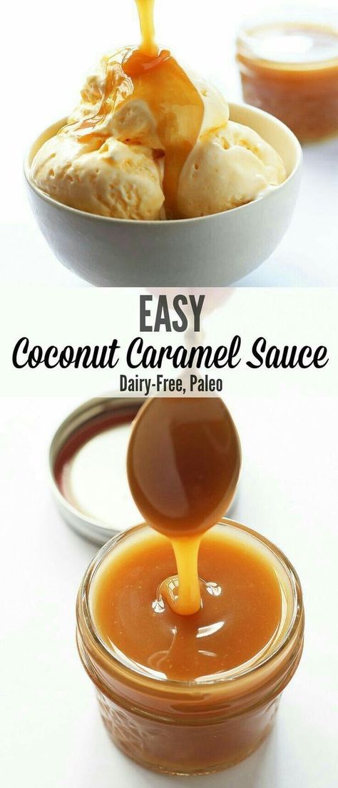 Vegan Caramel Sauce Recipe, Vegan Caramel Sauce, Coconut Caramel Sauce, Easy Caramel, Caramel Recipes Sauce, Vegan Caramel, Coconut Caramel, Paleo Sweets, حلويات صحية