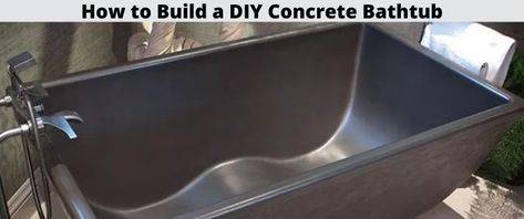 Concrete Tub Diy, Build Your Own Bathtub, Cement Tub Bathtubs, Diy Soaking Tub, Diy Concrete Bathtub, Cement Bathtub, Concrete Tub, Guesthouse Ideas, Tubs Ideas