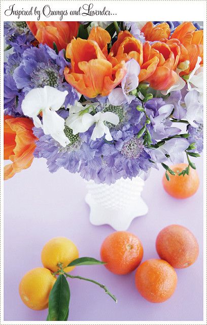 orange and lavender gotta remember to combine these colors in a quilt (@Ellen Haney my birthday?) :-) Turquoise Front Door, Summer Wedding Colors, Pretty Tables, Orange And Purple, Fresh Flowers, Color Inspiration, Dahlia, Wedding Colors, Floral Arrangements