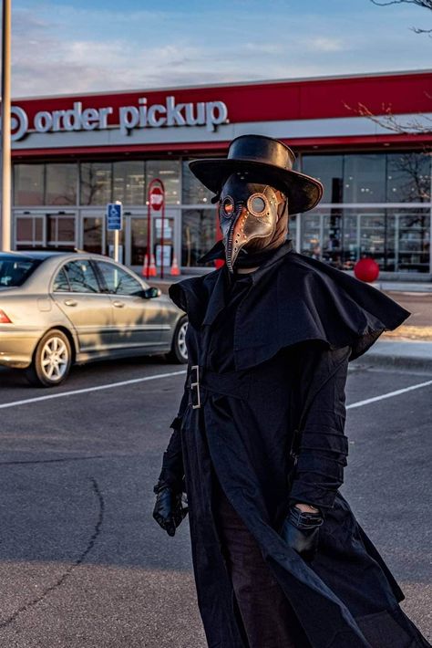 Step up your cosplay game with this handcrafted leather Plague Doctor mask! Whether you're attending a Renaissance fair or just want to add some edge to your Halloween costume, this mask is sure to turn heads. Made from high-quality leather, this mask is durable and comfortable to wear for extended periods of time. The intricate stitching and details give it a unique and eerie look that is perfect for any dark and mysterious occasion. Don't settle for a basic mask - stand out from the crowd with Plague Victim Costume, Plauge Doctors, Plague Dr Mask, Plague Doctor Halloween, Plague Doctor Cosplay, Plague Dr, Doctor Halloween, Plague Doctor Costume, Plague Doctors