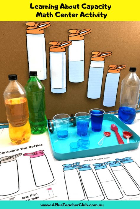 Teaching Non-Standard measurement helps kids to learn how to measure but without using rules, tapes or scales. Check out these fun Kindergarten activities and our secret weapon... the "Messy Box" to help you teach measurement hands-on. #measuring #teaching #mathactivities Estimation Activities For Kindergarten, Measurement Activities For Preschoolers, Customary Measurement Activities, Kindergarten Capacity Activities, Measuring Activities For Kindergarten, Non Standard Measurement Kindergarten, Capacity Eyfs, Capacity Activities For Kindergarten, Teaching Capacity