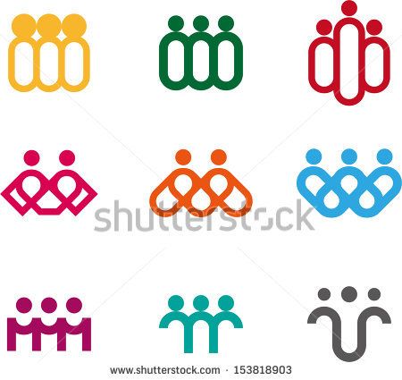 Design people logo element. Vector icon template. You can use in the media, alliances, environmental protection, mutual aid associations and other social welfare agencies.  - stock vector Fff Logo, Hr Logo, Social App Design, Alliance Logo, Connect Logo, Icon Template, Inspiration Logo Design, Church Logo, People Logo