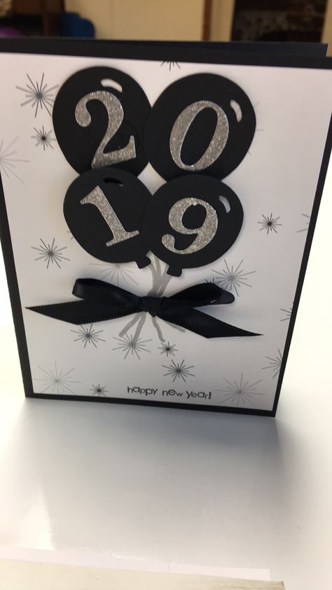 New Years Handmade Cards, New Year’s Cards Handmade, Homemade New Years Cards, Handmade New Year Cards, New Years Card Ideas, Handmade New Years Cards, Diy New Years Cards, Stampin Up New Years Card Ideas, New Year Card Design Handmade