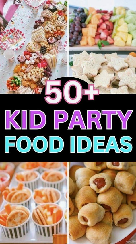 Turn your child's birthday celebration into a delightful culinary journey with our imaginative kids' party food ideas. Offering a mix of sweet delights and savory bites, these recipes are as easy to make as they are tasty. Whether you're looking for playful treats or nutritious snacks, you'll find the ideal menu to match any party theme and bring joy to your little guests. Cute Food Snacks, Morning Bday Party Food, Snack Plates Parties, Cheap Birthday Party Food Ideas, Non Food Birthday Treats For School Kids, Finger Food Birthday Party, Healthy Birthday Treats For School Preschool, Birthday Party Sandwich Ideas, Snack Ideas For School Party