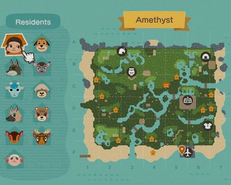 Acnh River Layout Ideas, Acnh East River Layouts, Acnh Island Map Layout Ideas South River, Animal Crossing East River Layouts, Acnh Japanese Island Map, All Acnh Island Maps, Acnh South River Map, Acnh Maps, Dream Address